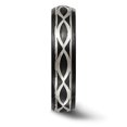 thumbnail image 3 of Edward Mirell Black Ti & Sterling Silver Brushed & Polished Infinity Ring Size 12, 3 of 4