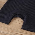 thumbnail image 4 of Baby Girl Boy Solid Romper Short Sleeve Jumpsuit Button Cotton Clothing, 4 of 6