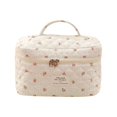 thumbnail image 1 of Portable Large Capacity Cosmetic Bag with Small Floral Storage and Portable Quilted with Cute Flowers, 1 of 3