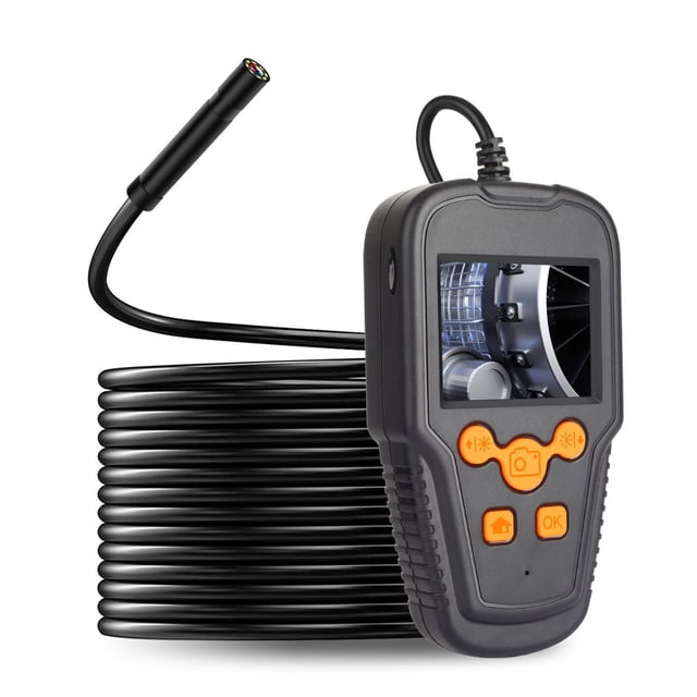 Endoscope Camera 2.4 Inches LCD Screen 1080P High Definition 8mm Lens IP68 Handheld Endoscope Industrial