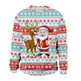 thumbnail image 1 of PMUYBHF Homme Chandail à Capuchon pour Homme Noir Hommes Automne et Hiver Décontracté Tendance Noël Imprimé Chandail à Col Rond Chandail à Capuchon Chandails pour Hommes Chandails à Capuchon à Fermeture Éclair devant, 1 of 4