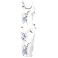 thumbnail image 4 of SMihono Robes d'Été Bohémiennes pour Femmes Grande Taille Mode Décontractée Été Sans Manches Épaules Dénudées Robe Col Rond Unie, 4 of 4