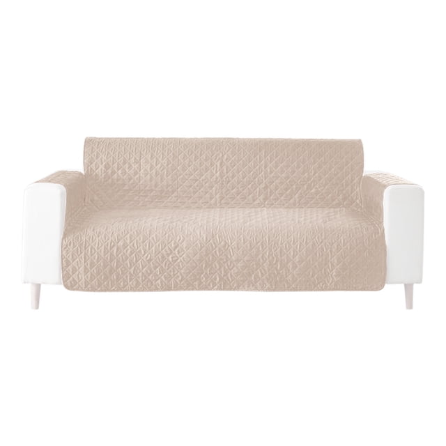 Housse de Canapé Réversible pour Coussin Housse de Canapé Sofa pour Chiens Protège-Meubles Résistant à l'Eau avec Bâtons en Mousse Sangles Élastiques pour Animaux Chats