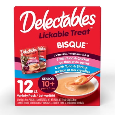 Delectables Bisque pour Chats Âgés Lot de 12