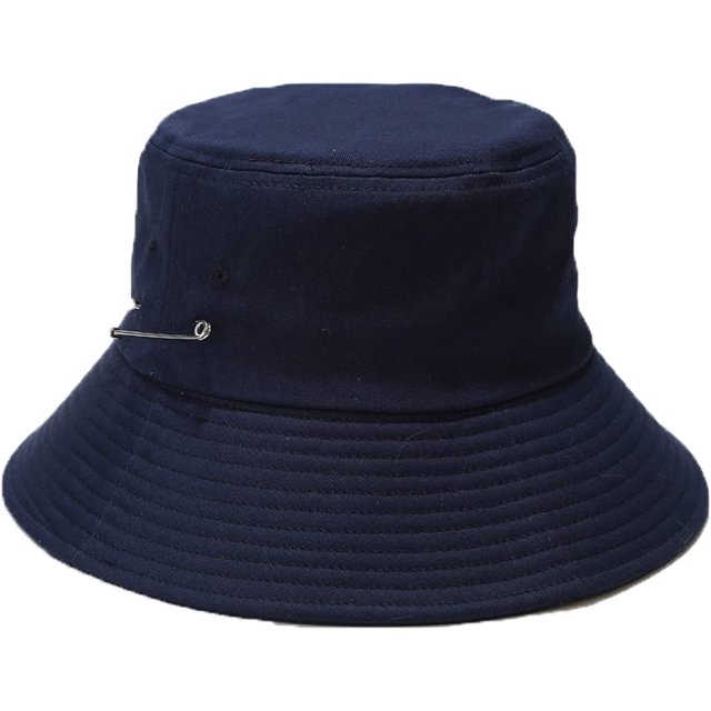 LinYooLi Large Bucket Hat Women Big-Brimmed Fisherman Hat Unisex Pure Color Basin Caps with Adjustable Chin Strap Pin Decorate