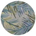 thumbnail image 1 of HomeRoots 354157 Tapis Rond en Laine Gris et Bleu de 5 Pi 6 Po, 1 of 1