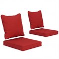 thumbnail image 1 of Outsunny Outdoor Chair Cushions with Backrest for Garden Patio, Wine Red, 1 of 10