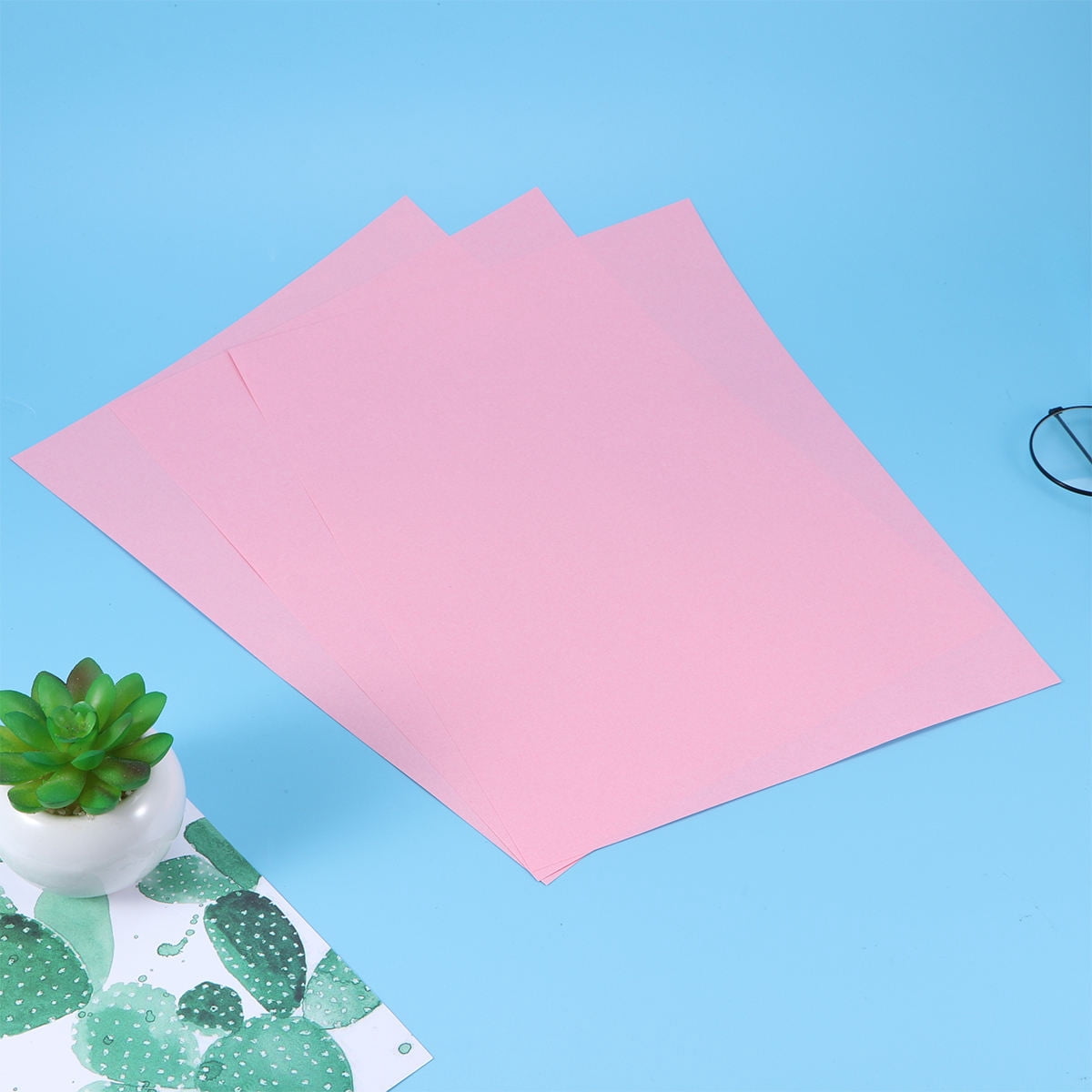 LOLIPPYY 100Pcs Rectangular A4 Colored Copy Paper for Students and Office Workers Practical Printable 11.7x8.3x0.004in