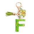 thumbnail image 1 of Visland 2 Pcs Initial Letter Keychains Green Butterfly Pendant Keychain Set Exquisite Relief Alphabet Keychain Pendant for Best Friend Mom Daughter Granddaughter Grandma, 1 of 8