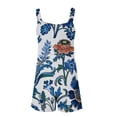 thumbnail image 4 of Pisexur Combinaison Décontractée pour Femmes Plus Size Summer Floral Sans Manches Ample Réglable Bretelles Spaghetti Shorts Extensibles d'Une Seule Pièce avec Poches S-3XL, 4 of 5