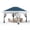 Navy Blue + Heather Gray, variant on Cherish 12x12 Pop Up Gazebo Outdoor Canopy Tent, Outdoor Gazebo with 4 Sandbags, Double Tiers & Mesh Netting for Lawn, Garden, Backyard & Patio Furniture
