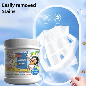 Oxygen Laundry Powder,500g Oxygen Laundry Booster,Laundry Detergent Powder Hyper Concentrated Strong Stain Remover Powder for Clothes,Everyday Fabrics Removes Milk Sweat Oil Fruit Stains
