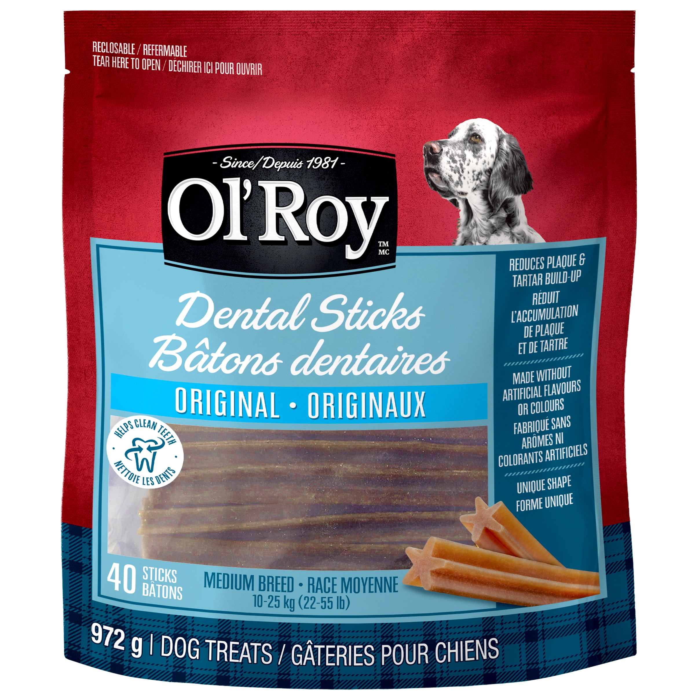 Bâtons dentaires Originaux pour chiens de taille moyenne Ol’ Roy