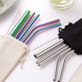 thumbnail image 4 of MesaSe 17 Pcs Stainless Steel Straws Set With Brush Colorful Drinking Straw Reusable, 4 of 7