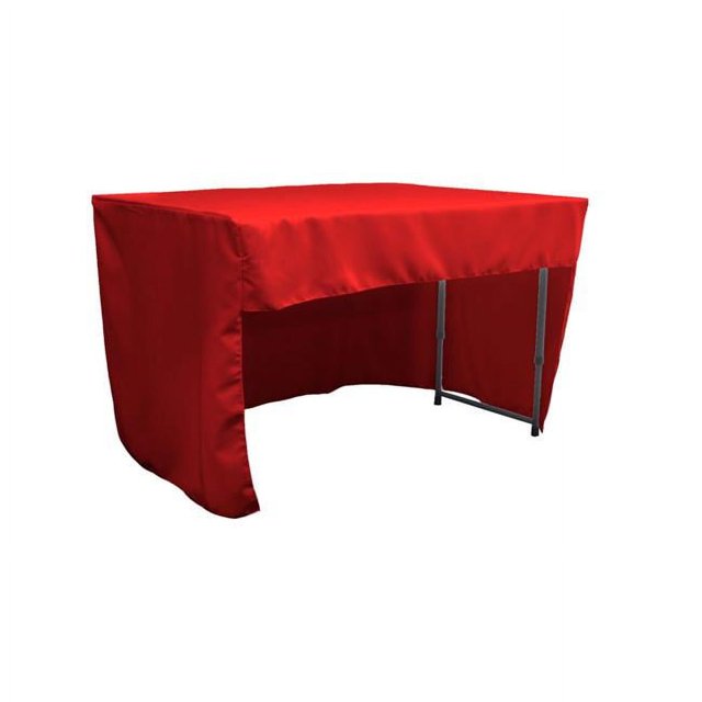 LA Linen TCpop-OB-fit-48x24x30-RedP98 1,42 lbs Dos Ouvert Polyester Nappe Équipée & 44; Rouge
