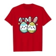 thumbnail image 4 of LUOGENLI T-Shirt pour Filles Enfants Été Chaud Imprimé T-Shirt Filles Mignon Pâques Imprimé Manches Courtes T-Shirt Hauts pour Filles Tendance Mini Rouge 3-4 Ans, 4 of 4