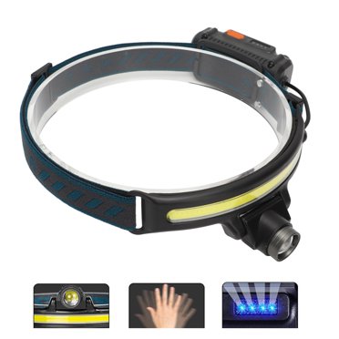 Rechargeable Headlamp, Outdoor COB Headlamp Type C LED Rechargeable Headlamp Outdoor Fishing Cycling Running Headlamp