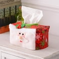 thumbnail image 1 of Fridja Christmas Home Decor Christmas Decoration Tissue Paper Cover Festive Atmospheres Layout Tissue Paper Storage Cover Red Green Plushes Material, 1 of 5