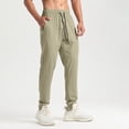 thumbnail image 2 of WRKEKC Casual Pants for Men Casual Trendy Solid Color Multiple Pockets Drawstring Elastic Waist Relaxed Fit Versatile Stylish Comfortable Long Pants Men's Daily and Weekend Leisure, 2 of 9