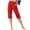 Red, variant on Women'S Capri Pants Summer Fashion Solid Cotton Linen Capris Shorts Loose Fit High Waist Straight Pants Ladies Casual Capris
