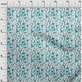 thumbnail image 3 of oneOone Rayon Turquoise Blue Fabric Kids Floral Craft Projects Decor Fabric Printed By The Yard 56 Inch Wide, 3 of 4