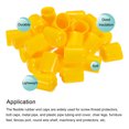 thumbnail image 4 of Unique Bargains 50 Pcs Capuchons d'Extrémité en Caoutchouc 19mm Couvre-Vis en PVC Vinyle Protecteur de Filetage de Vis Capuchons Ronds pour Tablette en Fil Jaune, 4 of 5