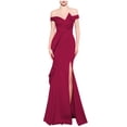thumbnail image 2 of UPPADA Wedding Guest Dresses for Women One Shoulder Ruched Formal Evening Dress Wrap Ruffle Hem Dress Halter Bodycon Maxi Dress High Waist Party Prom Gown Cocktail Dress, 2 of 4