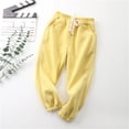thumbnail image 2 of Toddler Boy Girl Sweatpants Athletic Joggers Pants Solid Color Elastic Waist Track Pants Spring Clothes, 2 of 5