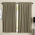 thumbnail image 1 of Blazing Needles Twill Drapery Panel (Set of 2), 63" by 52", Toffee, 1 of 2