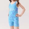 thumbnail image 1 of Teen Girls Swimsuit Rash Guard Flower Graphic Printed Long Sleeve Sun Protection Girls Bathing Suit XXXXXL, 1 of 6
