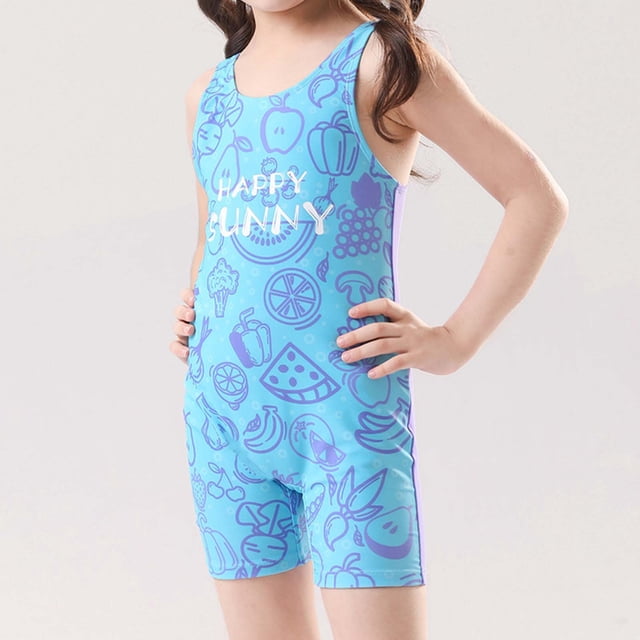 Teen Girls Swimsuit Rash Guard Flower Graphic Printed Long Sleeve Sun Protection Girls Bathing Suit XXXXXL