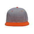 thumbnail image 2 of Top Headwear Flat Bill Adjustable Snapback Cap - Heather Grey/Orange, 2 of 2