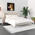 thumbnail image 1 of Novogratz Holly Upholstered Wingback Bed, Queen, Ivory Velvet, 1 of 9