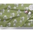thumbnail image 2 of Soimoi Modal Satin Fabric Leaves & Floral Block Print Fabric by The Yard 42 Inch Wide, 2 of 3