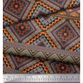 thumbnail image 3 of Soimoi Poly Georgette Fabric Geometric Southwestern Decor Fabric Printed Yard 52 Inch Wide, 3 of 3