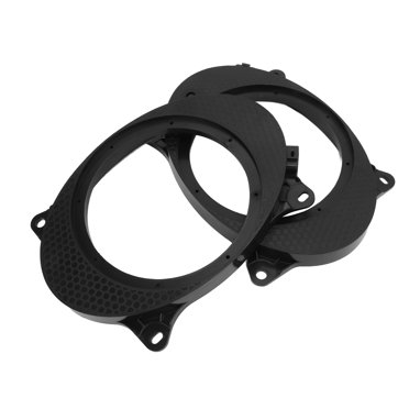 Car Speaker Spacers Adapter, 2pcs 6.5inch Black Door Speaker Adapter Spacer Rings with 2 Wire Harness Replacement for  Levin