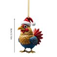 thumbnail image 2 of Vaidha Cute Rooster Car Pendant Home Tree Decoration Christmas Tree Ornament Home Decor, 2 of 2