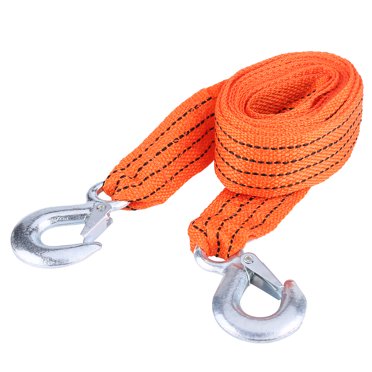 LHCER Corde de Remorquage, Câble de Remorquage pour Remorque de Voiture de 4 Mètres de Charge et 3 Tonnes avec Crochets, Outil d'Urgence pour Véhicule, Outil de Remorquage