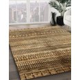 thumbnail image 3 of Ahgly Tapis Rond Abstrait Marron Sable Lavable en Machine, 8 Pieds Rond, 3 of 7