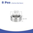 thumbnail image 2 of 8 Pcs Entretoises en Acier Inoxydable 304 3/8 Pouces OD x 1/4 Pouces ID x 3/16 Pouces Longueur(10x6x4mm) Vis Support de Bague Finition Simple Non Filetée Entretoises Rondes en Métal pour Vis M3 Boulons et Tringles, Argent, 2 of 6