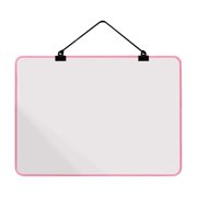 SLYNSHome Magnetic White Board 8x11.8 inch Dry Erase Whiteboard for Wall with Pink Frame Presentation Board for Home Office