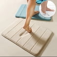 thumbnail image 3 of Soft Plain Absorbent Rugs Home Memory Non-slip Coral Velvet Foam Mat, 3 of 5
