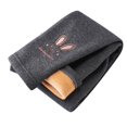thumbnail image 3 of Kcodviy Children's Fleece Lined Winter Size Small Girls Clothes Pants Cozy Embroidered Rabbit 5T Sweatpants Girls Design Joggers, 3 of 3