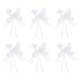 thumbnail image 1 of Unique Bargains 8' Pull Bows Gift Wrapping Pull Bow Rose Pattern Baskets Present Bows Knot Ribbon White 300 Pcs, 1 of 6