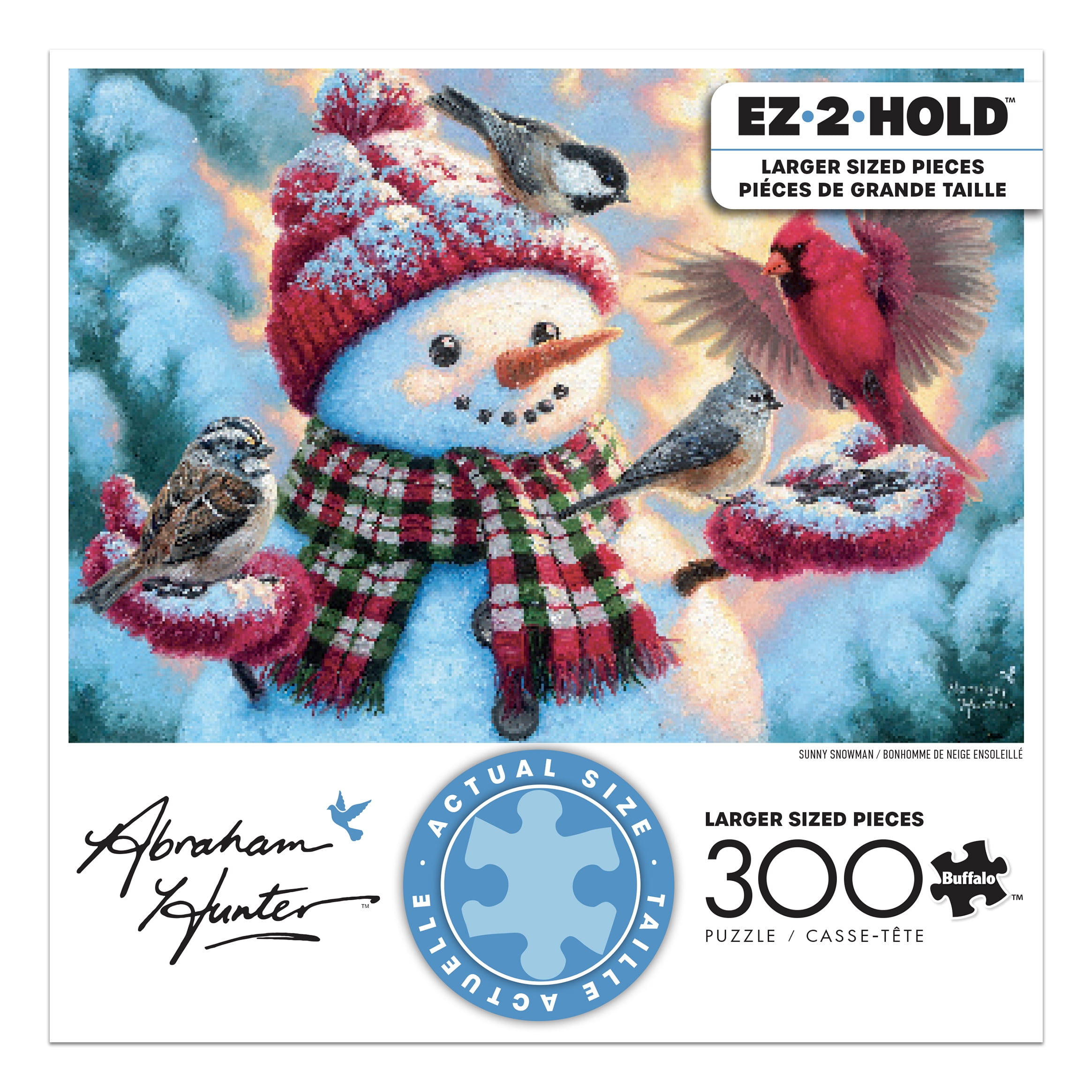 Puzzle à emboîtement de 300 pièces Sunny Snowman de Buffalo Games pour adulte à partir de 14 ans