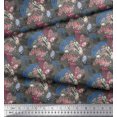 thumbnail image 2 of Soimoi Blue Cotton Cambric Fabric Insect & Texture Printed Craft Fabric by The Yard 56 Inch Wide, 2 of 2