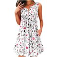 thumbnail image 1 of Robe d'Été pour Femmes Aguichant Robe d'Été pour Femmes Design Décontracté Robe Dégradée Sans Manches Col en V Longue Robe Ample Robe d'Été pour Femmes Robe Longue d'Été pour Femmes Longue Robe d'Été pour Femmes, 1 of 4