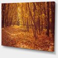 thumbnail image 2 of Yellow Forest and Fallen Leaves - Modern Forest Canvas Art, 2 of 4