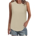 thumbnail image 1 of AherBiu Débardeurs Grande Taille pour Femmes Couleur Unie Sans Manches Col Rond Ample Chic Décontracté Basique Camis, 1 of 7