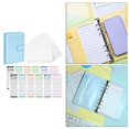 thumbnail image 5 of fastboy PU Leather Notebook Binder Clear Binder Pockets Budget Envelope Blue, 5 of 5